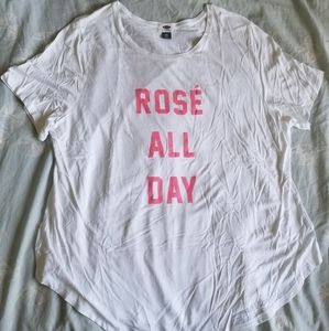 NWOT Rosé All Day Graphic T-shirt